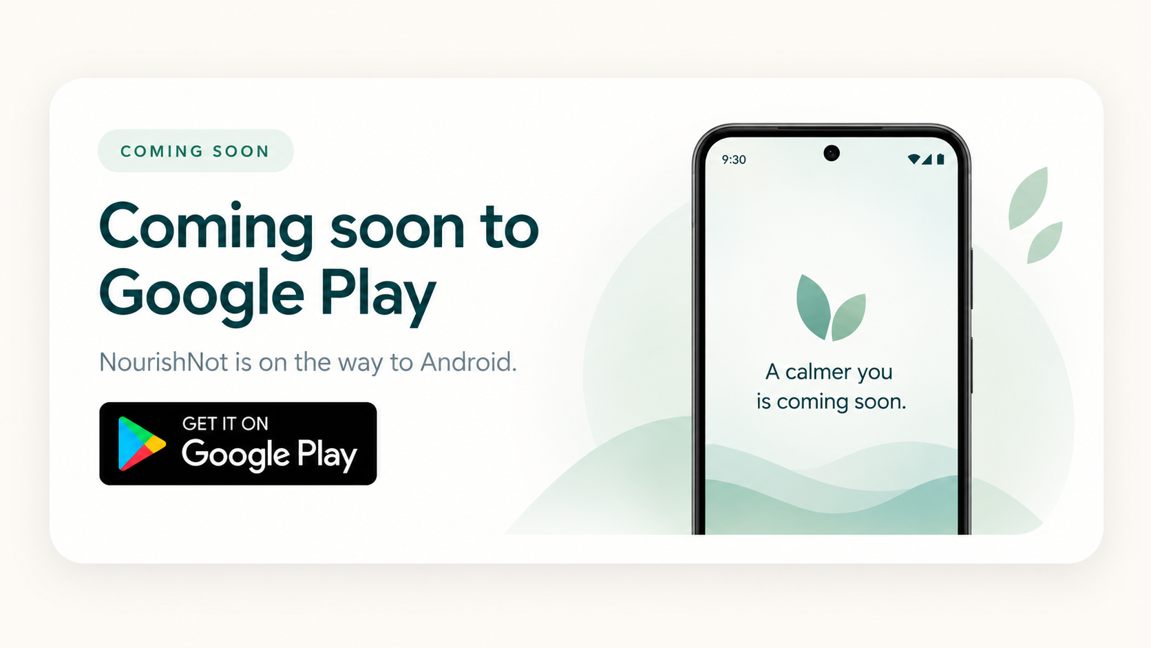 NourishNot coming soon to Google Play