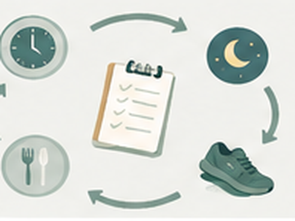 Illustration of repeated routines forming an automatic habit loop