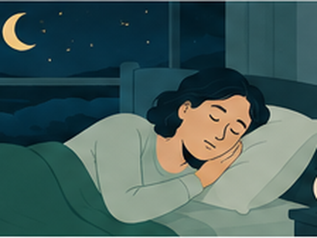 Illustration of poor sleep at night and its connection with appetite and cravings